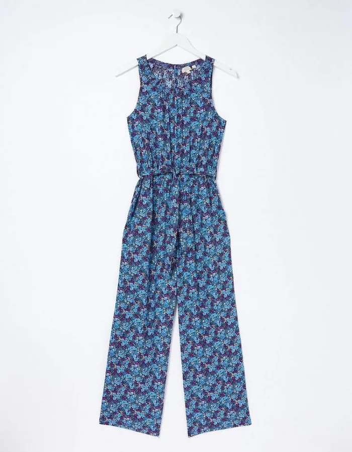 Women FatFace Women039s Sale Haylie Ink Floral Jumpsuit Dark Purple