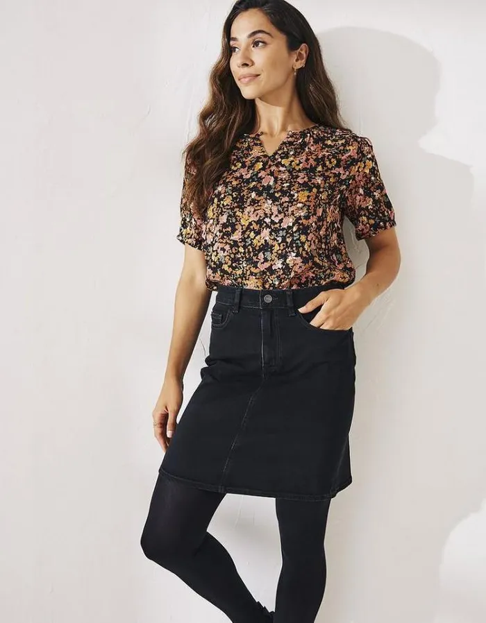 Women FatFace Women039s Sale Hope Denim Skirt Black