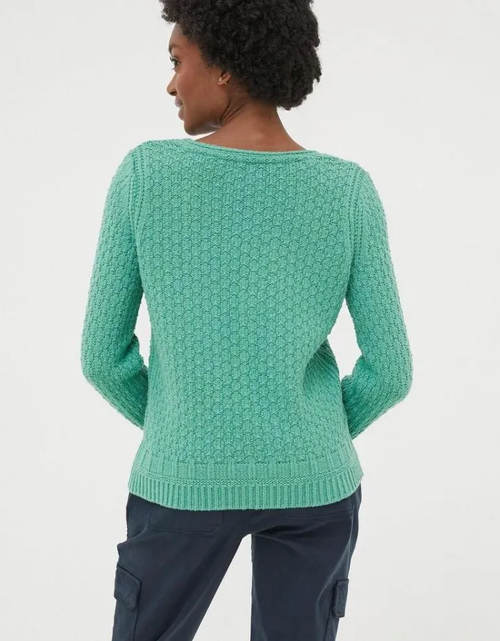 Women FatFace Women039s Sale Josie V Neck Sweater Bright Green