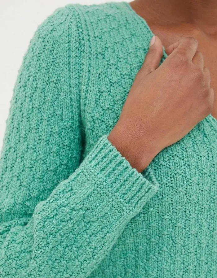 Women FatFace Women039s Sale Josie V Neck Sweater Bright Green