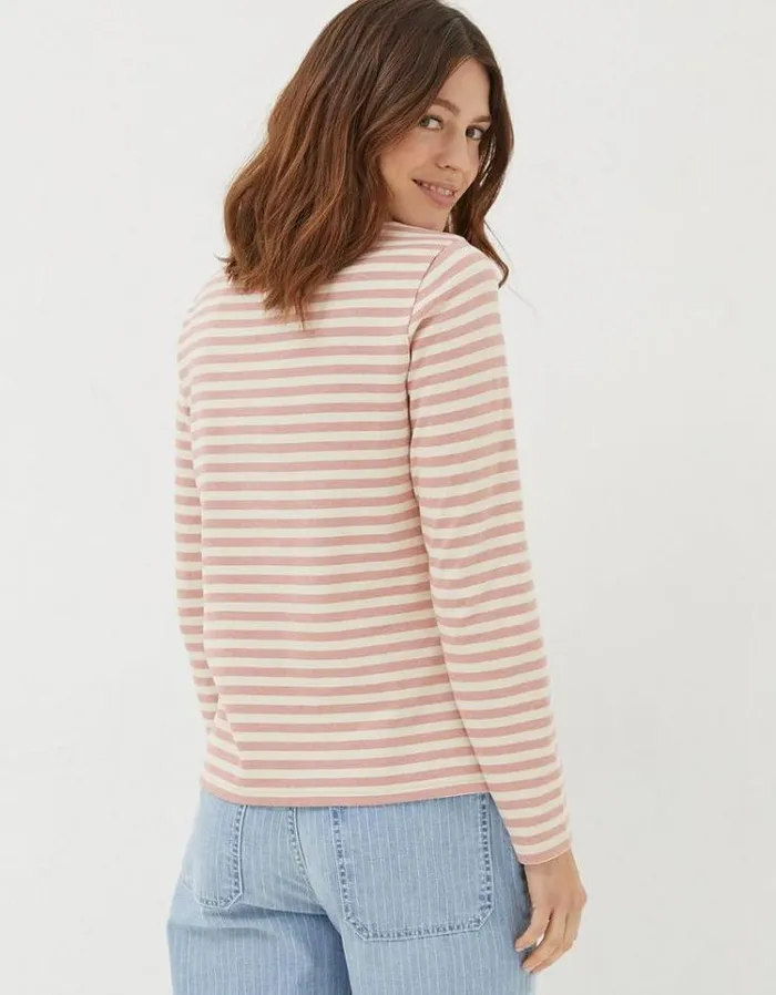 Women FatFace Women039s Sale Mila Stripe TShirt Pink