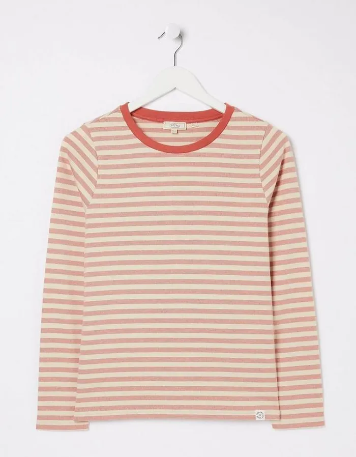 Women FatFace Women039s Sale Mila Stripe TShirt Pink