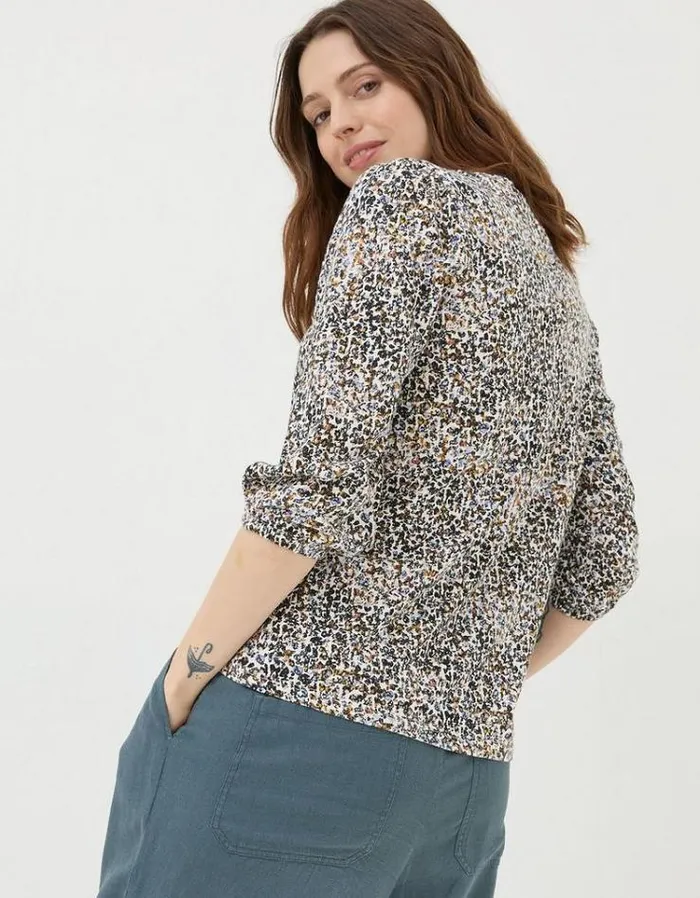 Women FatFace Women039s Sale Penny Dappled Spot Top Natural