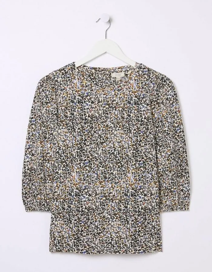 Women FatFace Women039s Sale Penny Dappled Spot Top Natural