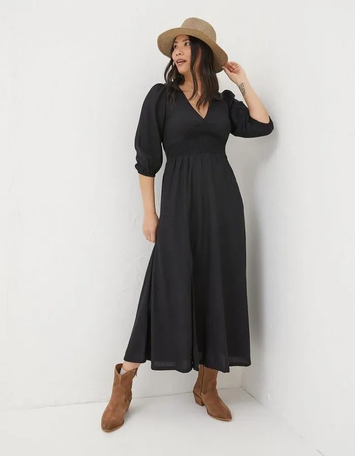 Women FatFace Women039s Sale Rene Midi Dress Black