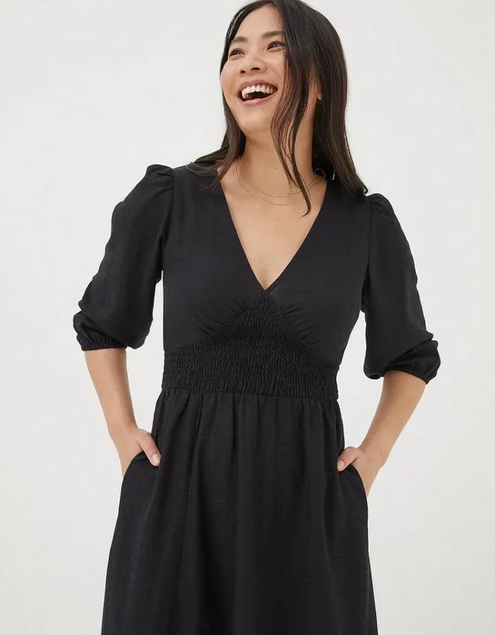 Women FatFace Women039s Sale Rene Midi Dress Black