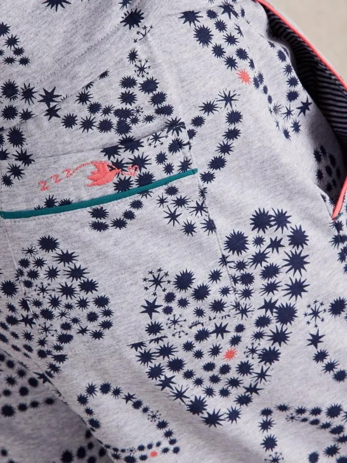 Women Fern Jersey PJ Bottom Grey Print White Stuff Nightwear