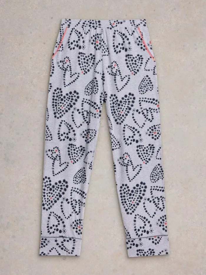 Women Fern Jersey PJ Bottom Grey Print White Stuff Nightwear
