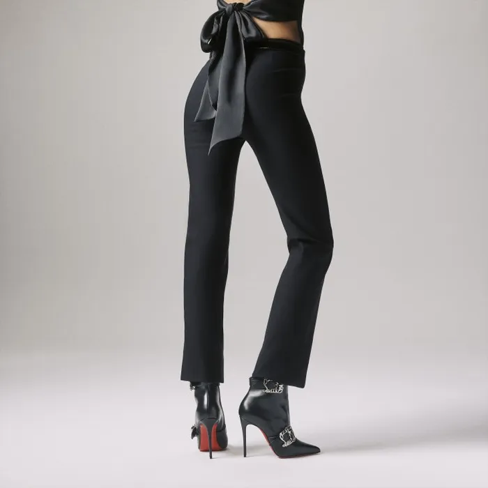 Women Giddylina Booty 100 Mm Low Boots 8211 Calf Leather 8211 Black Christian Louboutin Boots