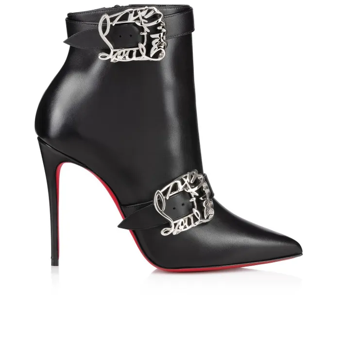 Women Giddylina Booty 100 Mm Low Boots 8211 Calf Leather 8211 Black Christian Louboutin Boots