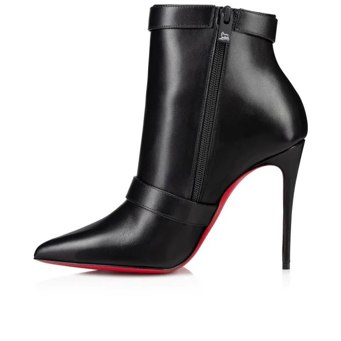 Women Giddylina Booty 100 Mm Low Boots 8211 Calf Leather 8211 Black Christian Louboutin Boots