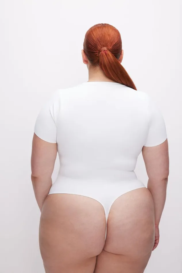 Women GOOD AMERICAN Bodysuits SCUBA TEEBODYSUIT White001