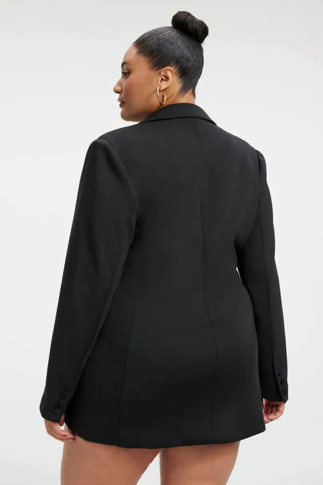Women GOOD AMERICAN Dresses SCUBA BLAZERDRESS Black001