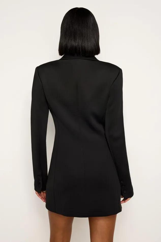 Women GOOD AMERICAN Dresses SCUBA BLAZERDRESS Black001