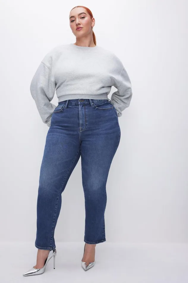 Women GOOD AMERICAN Jeans ALWAYS FITS GOOD LEGS STRAIGHTJEANS Indigo571 Women GOOD AMERICAN Jeans ALWAYS FITS GOOD LEGS STRAIGHTJEANS Indigo571