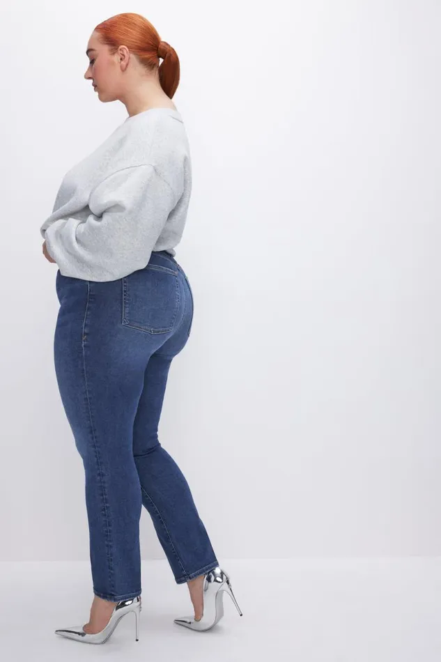 Women GOOD AMERICAN Jeans ALWAYS FITS GOOD LEGS STRAIGHTJEANS Indigo571 Women GOOD AMERICAN Jeans ALWAYS FITS GOOD LEGS STRAIGHTJEANS Indigo571
