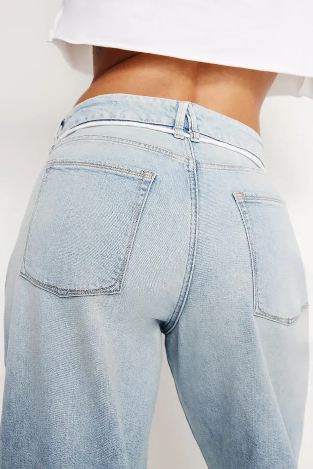 Women GOOD AMERICAN Jeans GOOD 90s LOOSEJEANS Indigo666