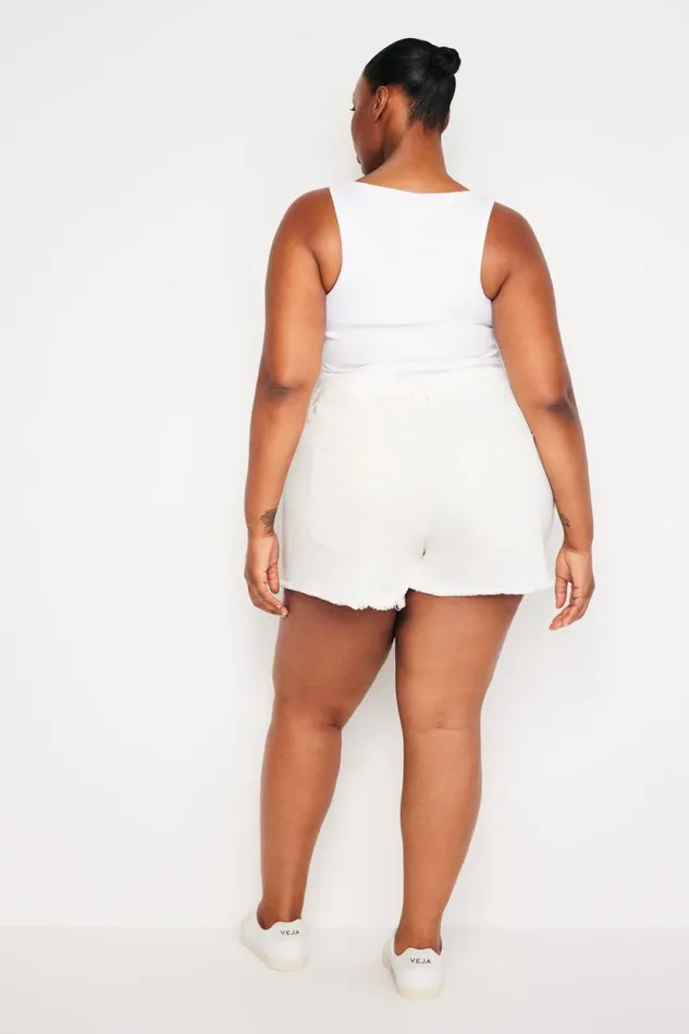 Women GOOD AMERICAN Jeans GOOD 90SSHORTS Cloud White001