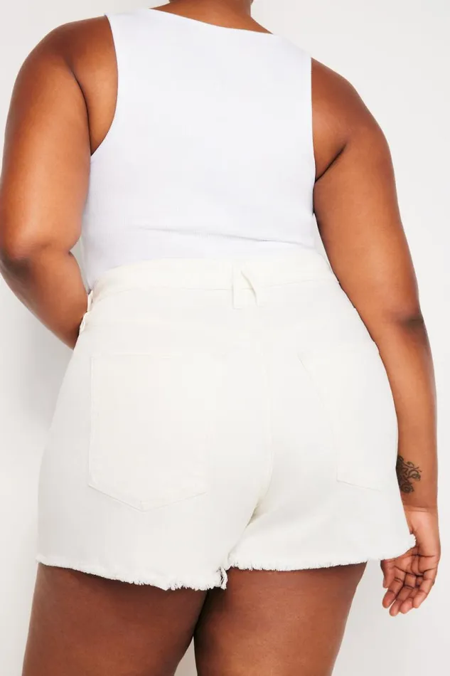 Women GOOD AMERICAN Jeans GOOD 90SSHORTS Cloud White001