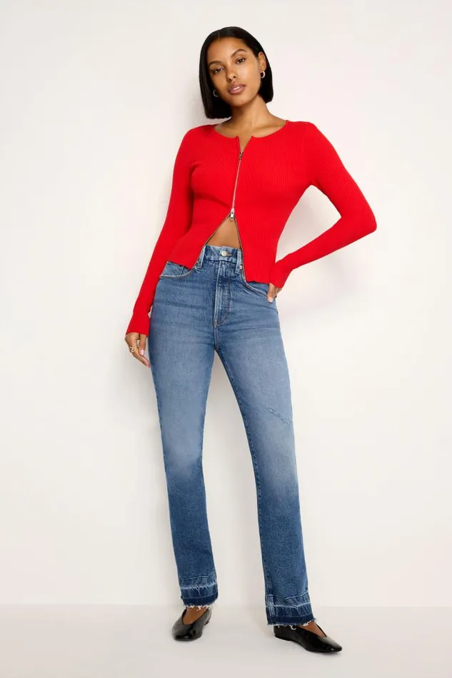 Women GOOD AMERICAN Jeans GOOD BOY STRAIGHTJEANS Indigo706