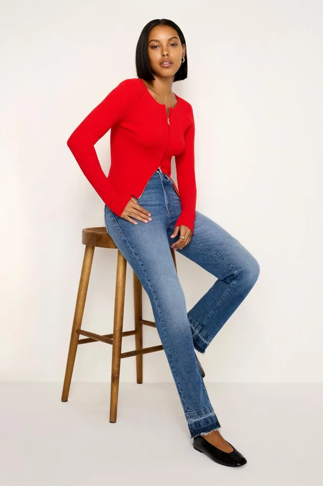 Women GOOD AMERICAN Jeans GOOD BOY STRAIGHTJEANS Indigo706