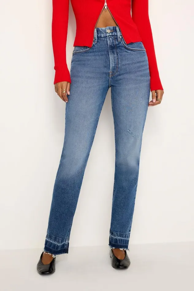 Women GOOD AMERICAN Jeans GOOD BOY STRAIGHTJEANS Indigo706