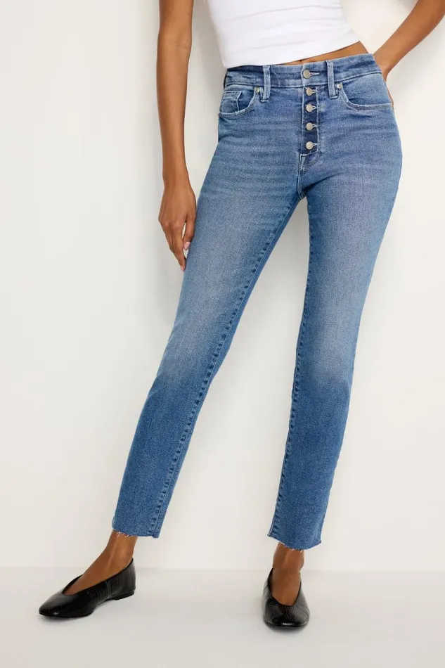 Women GOOD AMERICAN Jeans GOOD CLASSIC SLIM STRAIGHTJEANS Indigo702