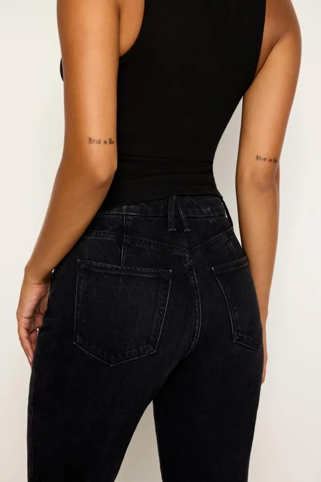 Women GOOD AMERICAN Jeans GOOD ICON STRAIGHTJEANS Black347