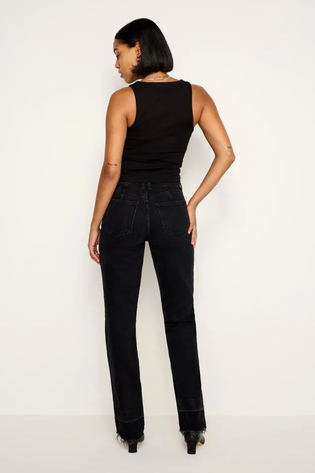 Women GOOD AMERICAN Jeans GOOD ICON STRAIGHTJEANS Black347