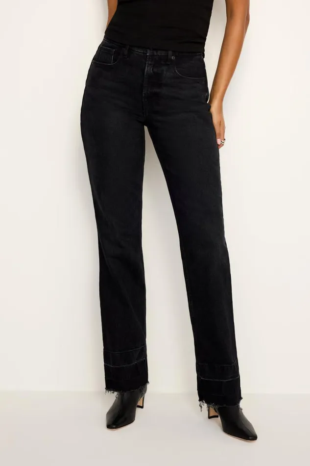 Women GOOD AMERICAN Jeans GOOD ICON STRAIGHTJEANS Black347