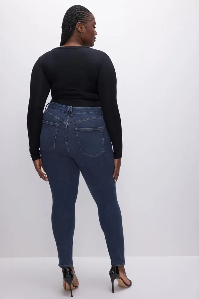 Women GOOD AMERICAN Jeans GOOD LEGS SKINNYJEANS Blue609