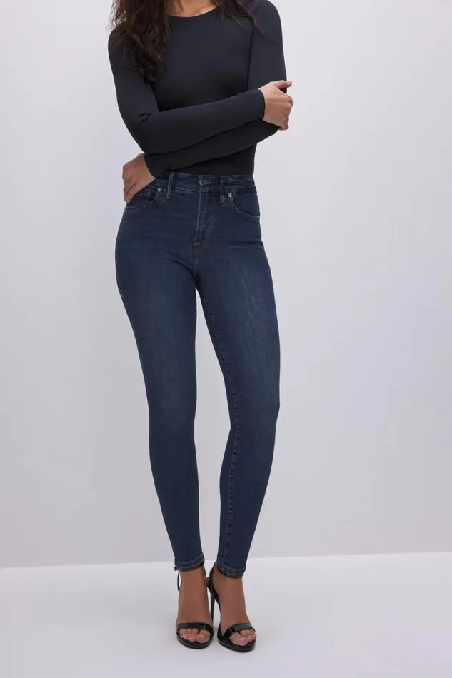 Women GOOD AMERICAN Jeans GOOD LEGS SKINNYJEANS Blue609