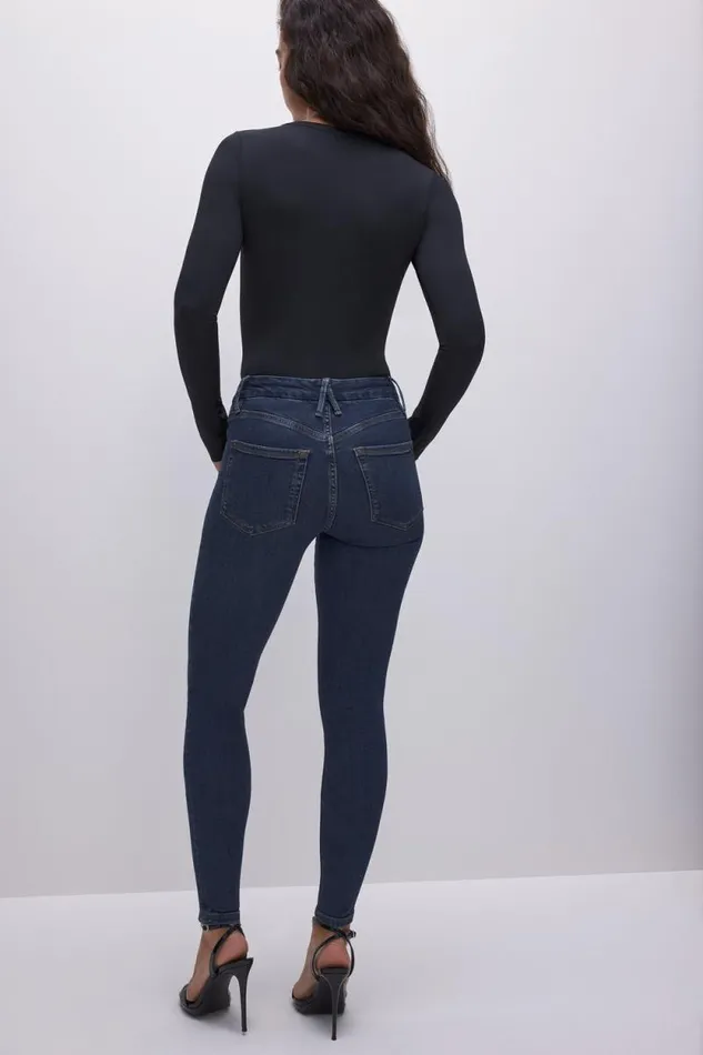 Women GOOD AMERICAN Jeans GOOD LEGS SKINNYJEANS Blue609