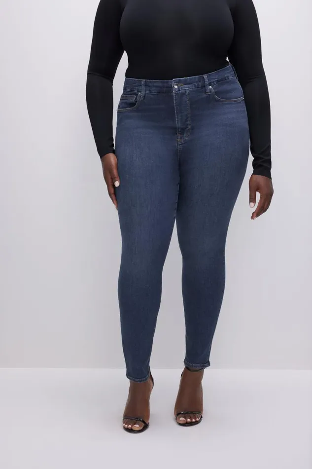 Women GOOD AMERICAN Jeans GOOD LEGS SKINNYJEANS Blue609