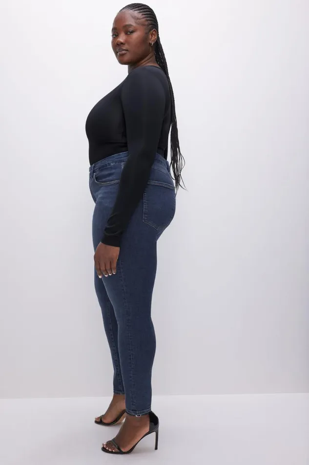 Women GOOD AMERICAN Jeans GOOD LEGS SKINNYJEANS Blue609