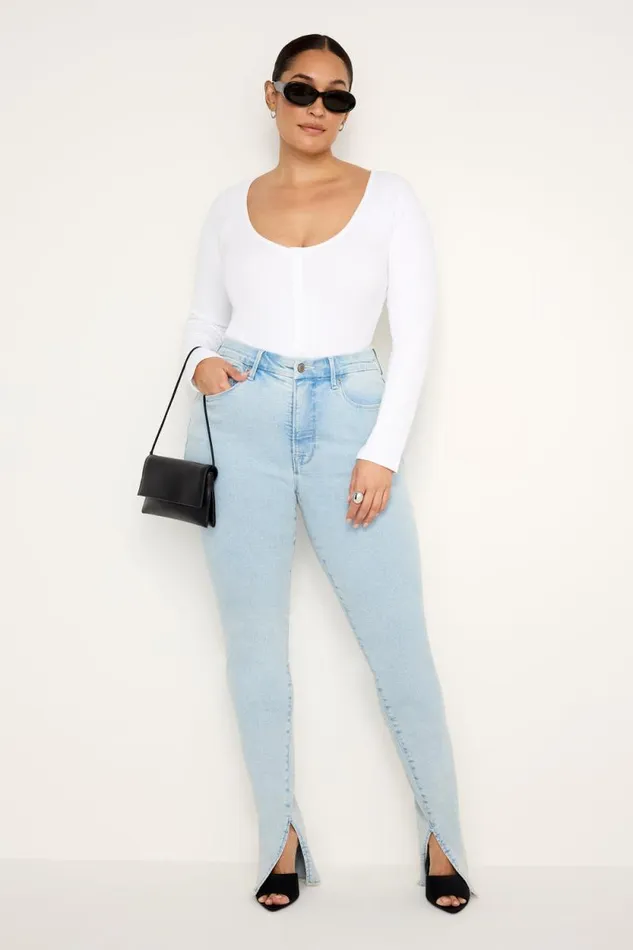 Women GOOD AMERICAN Jeans GOOD LEGS SKINNYJEANS Indigo686