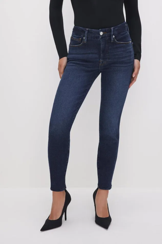 Women GOOD AMERICAN Jeans GOOD PETITE SKINNYJEANS Blue866