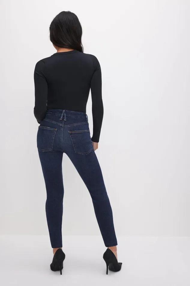 Women GOOD AMERICAN Jeans GOOD PETITE SKINNYJEANS Blue866