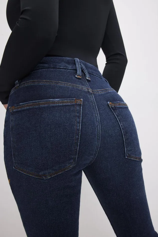 Women GOOD AMERICAN Jeans GOOD PETITE SKINNYJEANS Blue866
