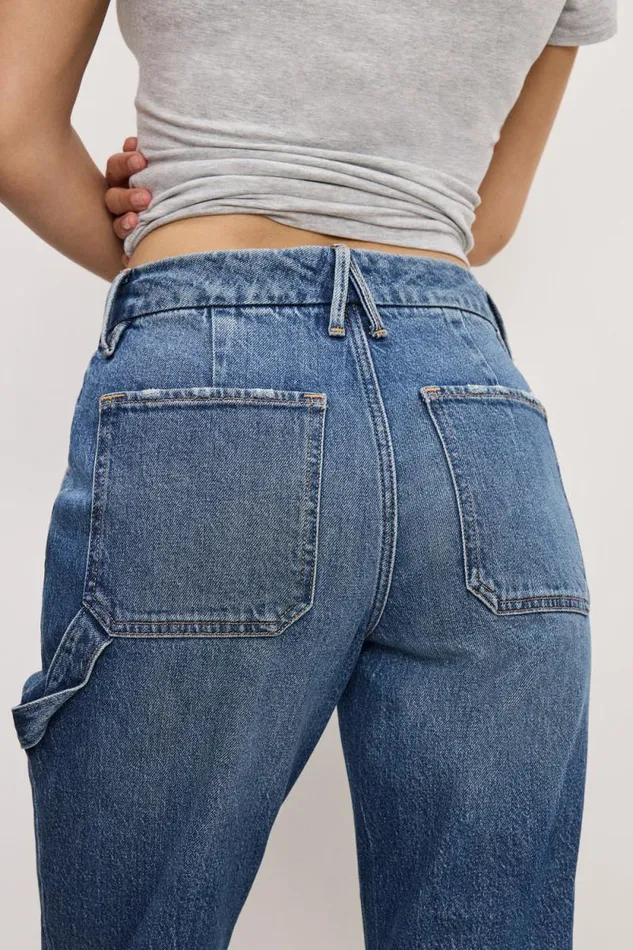 Women GOOD AMERICAN Jeans GOOD PETITE WEEKENDER CARPENTERJEANS Indigo747