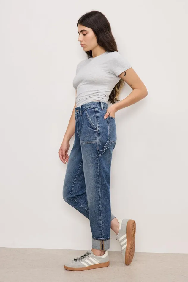 Women GOOD AMERICAN Jeans GOOD PETITE WEEKENDER CARPENTERJEANS Indigo747