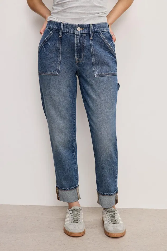 Women GOOD AMERICAN Jeans GOOD PETITE WEEKENDER CARPENTERJEANS Indigo747