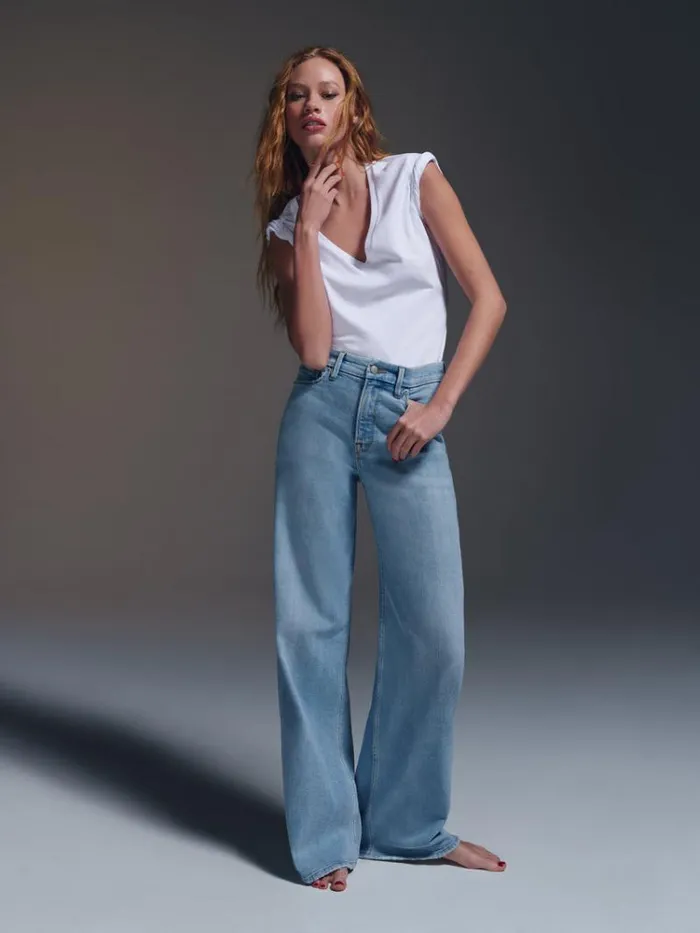 Women GOOD AMERICAN Jeans GOOD SKATE WIDE LEGJEANS Indigo634