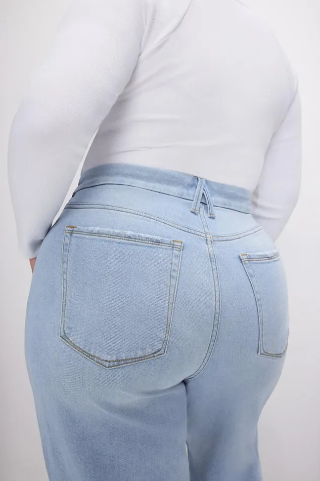 Women GOOD AMERICAN Jeans GOOD SKATE WIDE LEGJEANS Indigo634