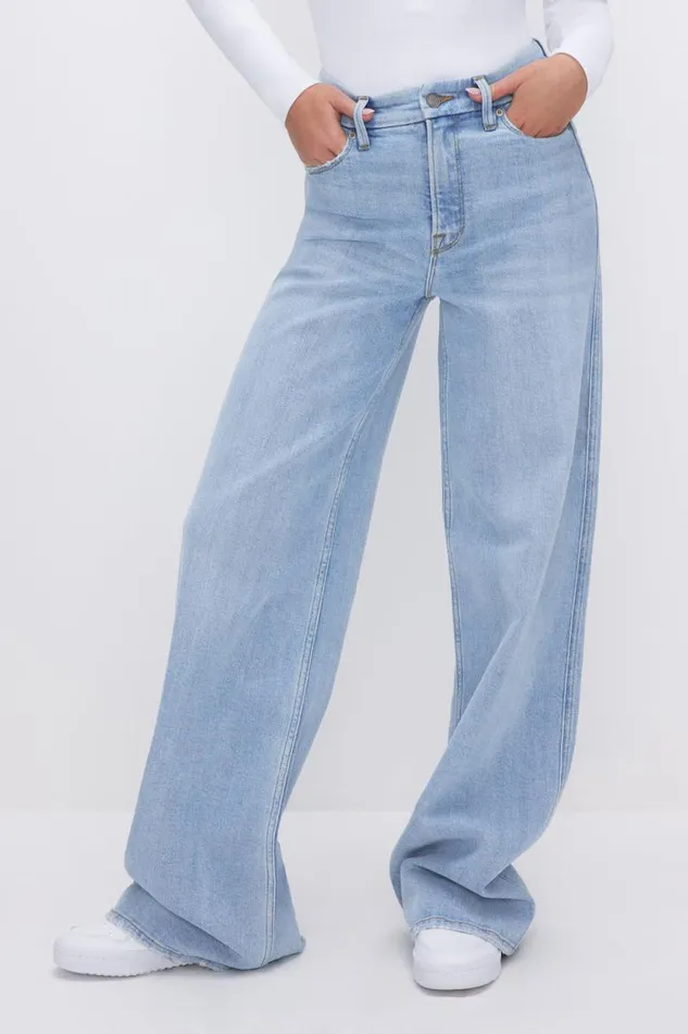 Women GOOD AMERICAN Jeans GOOD SKATE WIDE LEGJEANS Indigo634