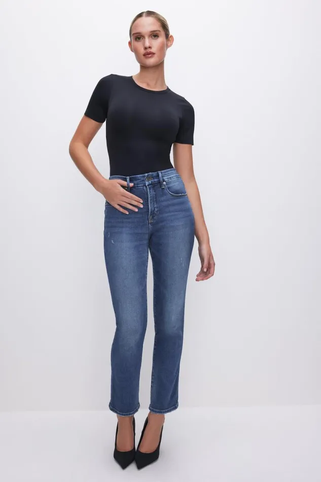 Women GOOD AMERICAN Jeans GOOD STRAIGHT LIGHT COMPRESSIONJEANS Indigo271