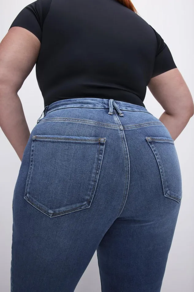 Women GOOD AMERICAN Jeans GOOD STRAIGHT LIGHT COMPRESSIONJEANS Indigo271