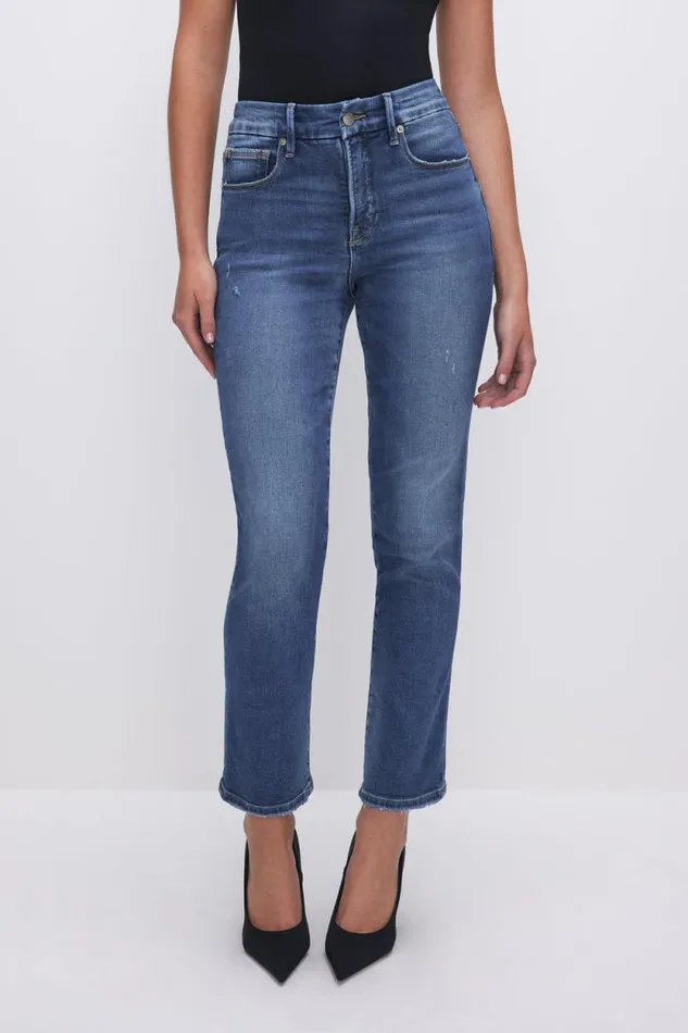 Women GOOD AMERICAN Jeans GOOD STRAIGHT LIGHT COMPRESSIONJEANS Indigo271