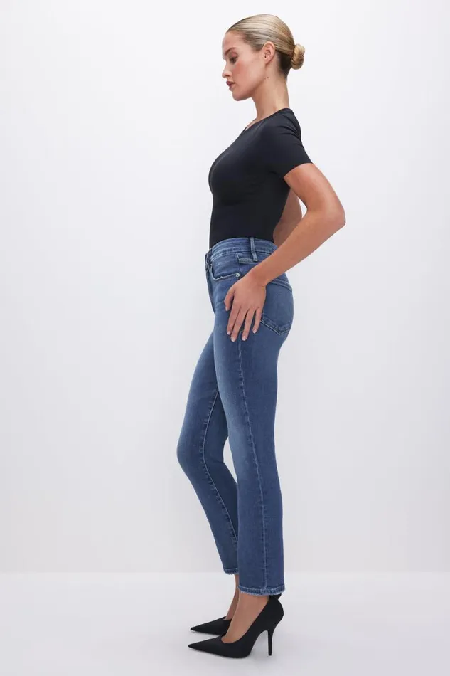 Women GOOD AMERICAN Jeans GOOD STRAIGHT LIGHT COMPRESSIONJEANS Indigo271