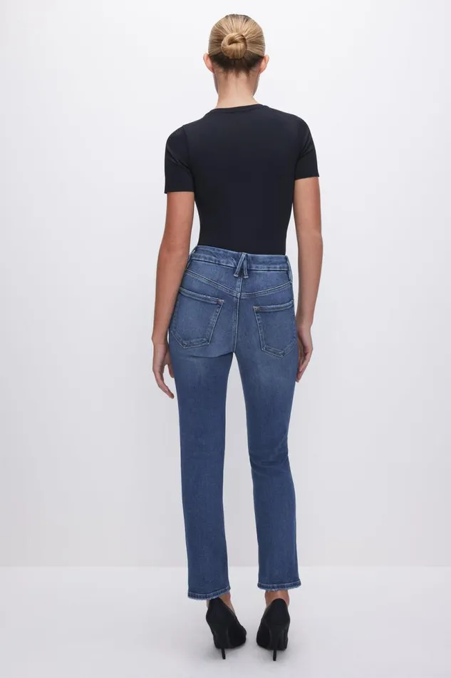 Women GOOD AMERICAN Jeans GOOD STRAIGHT LIGHT COMPRESSIONJEANS Indigo271